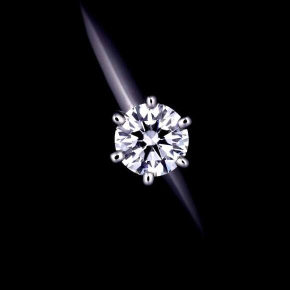 TIFFANY & CO. Platinum Diamond Engagement Ring - Picture 6 of 10